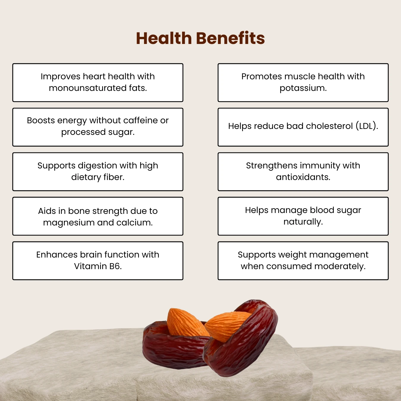 Premium Almond Medjool Dates Available – 1kg, 500g - Image 4