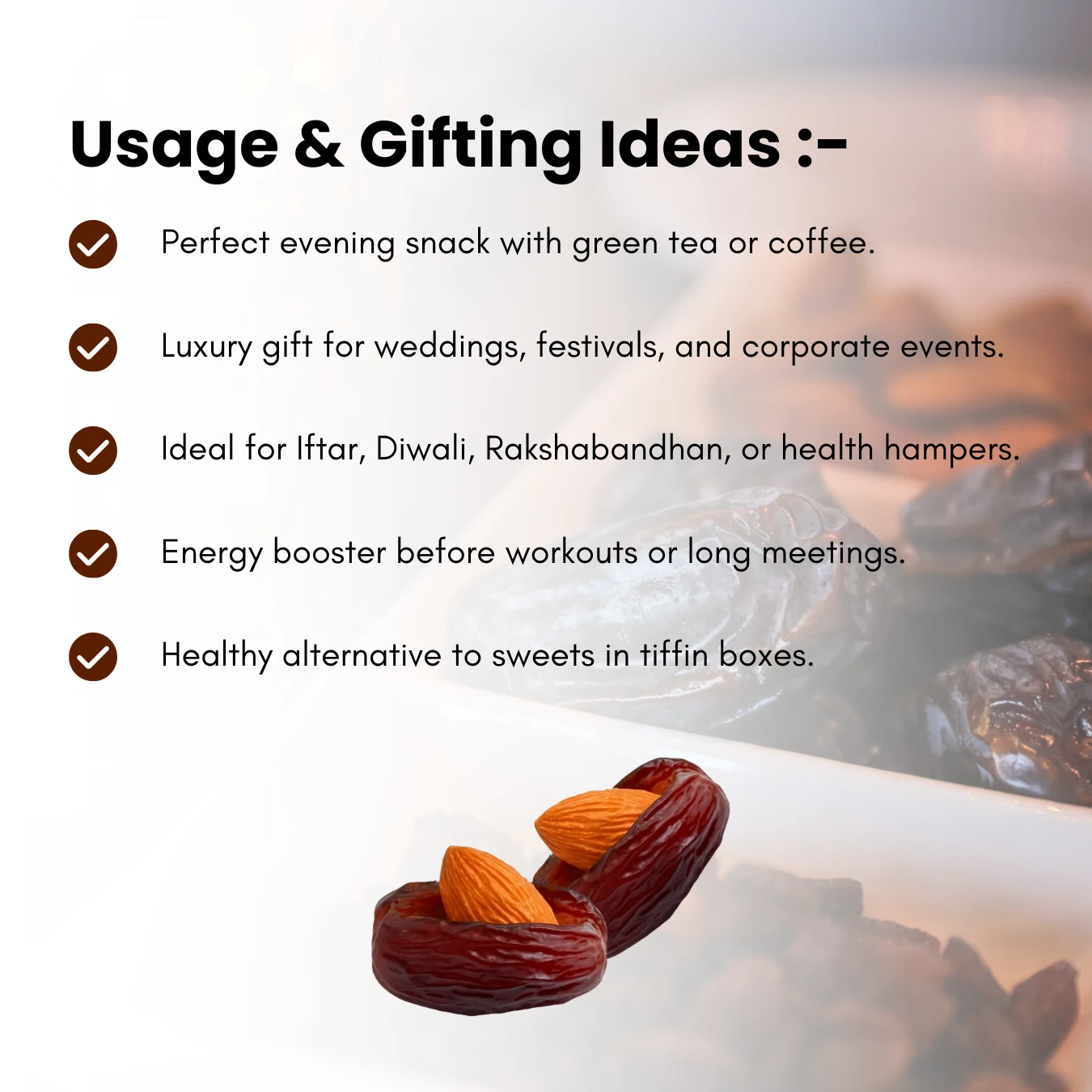 Premium Almond Medjool Dates Available – 1kg, 500g - Image 5