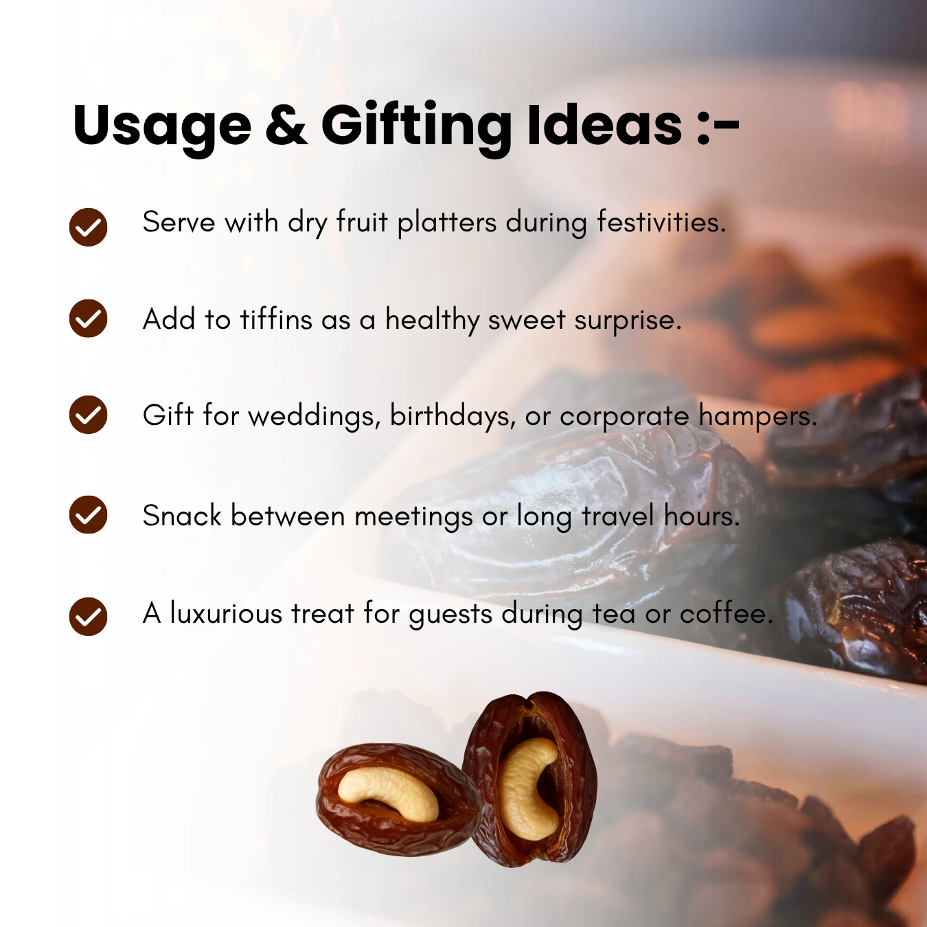Premium Cashew Medjool Dates Available – 1kg & 500g - Image 6