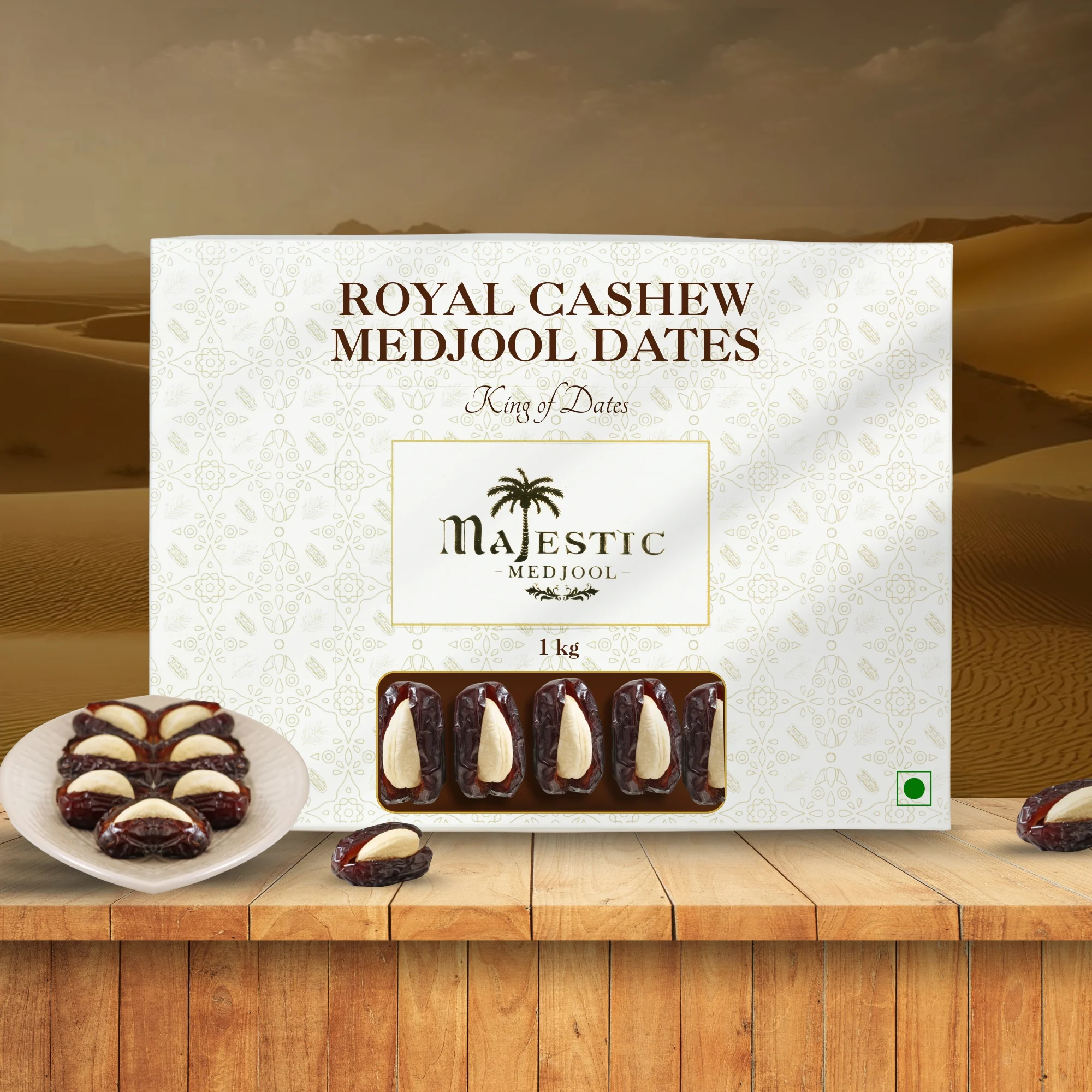 Premium Cashew Medjool Dates Available – 1kg & 500g - Image 2